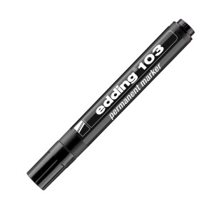 MARCATORE PERMANENTE 103 PUNTA CONICA NERO EDDING COD. 4-103001 CONFEZIONE DA 10