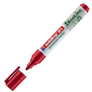MARCATORE PERMANENTE 21 ECOLINE P.CONICA ROSSO EDDING COD. 4-21002 CONFEZIONE DA 10