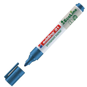 MARCATORE PERMANENTE 21 ECOLINE P.CONICA BLU EDDING COD. 4-21003 CONFEZIONE DA 10