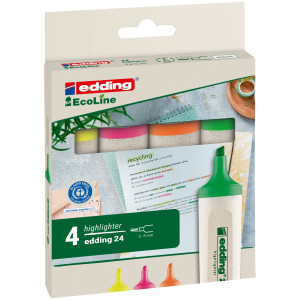 ASTUCCIO 4 EVIDENZIATORE 24 ECOLINE EDDING COD. 4-24-4S