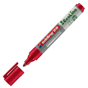 MARCATORE ROSSO PER LAVAGNE BIANCHE EDDING 28 ECOLINE TRATTO 1,5 - 3,00MM COD. E-28002 CONFEZIONE DA 10