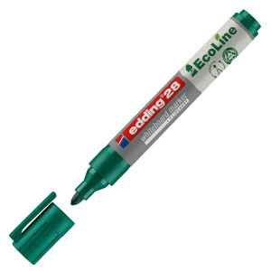 MARCATORE VERDE PER LAVAGNE BIANCHE EDDING 28 ECOLINE TRATTO 1,5 - 3,00MM COD. E-28004 CONFEZIONE DA 10