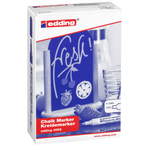MARCATORE EDDING 4095 PUNTA CONICA GESSO LIQUIDO BIANCO COD. E-4095 049