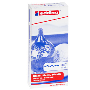 MARCATORE EDDING 751 PUNTA FINE VERNICE ROSSO COD. E-751 002