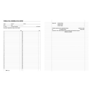 REGISTRO VERBALI ASSEMBLEA CONDOMINIO 96PAG 31X24,5CM E2529 COD. E2529