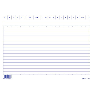 100 SCHEDE RIGATE ORIZZONTALE 15X21CM E3246BL EDIPRO COD. E3246BL