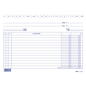 100 SCHEDE 2 COLONNE ORIZZONTALE 15X21CM E3253 EDIPRO COD. E3253BL