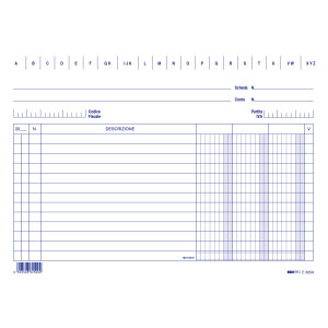 100 SCHEDE 3 COLONNE ORIZZONTALE 15X21CM E3259 EDIPRO COD. E3259BL