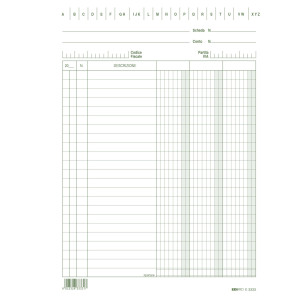 100 SCHEDE 3 COLONNE VERTICALE 21X15CM E3333 EDIPRO COD. E3333VE