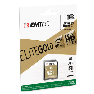 SDHC EMTEC 16GB CLASS 10 GOLD + COD. ECMSD16GHC10GP