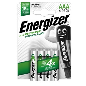 BLISTER 4 PILE RICARICABILI AAA - ENERGIZER POWER PLUS COD. E300850300