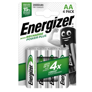 BLISTER 4 PILE RICARICABILI AA - ENERGIZER POWER PLUS COD. E300850400