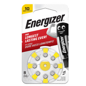BLISTER 8 PILE PER APPARECCHI ACUSTICI 10 ZINC AIR ENERGIZER COD. E301431700