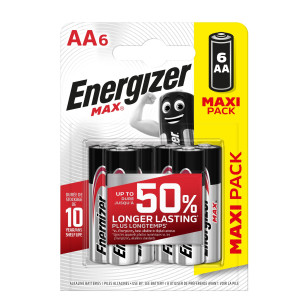 BLISTER 6 PILE STILO AA - ENERGIZER MAX COD. E303327705