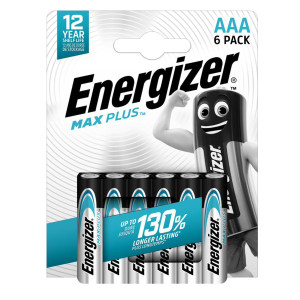 BLISTER DA 6 PILE ALCALINA AAA MAX PLUS-ENERGIZER COD. E303321200