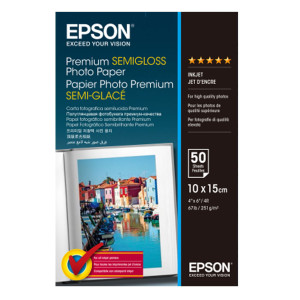 CARTA FOTOGRAFICA SEMILUCIDA PREMIUM 50FG 251GR 10X15CM (4X6'' EPSON COD. C13S041765