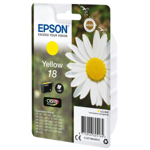 CARTUCCIA GIALLO EPSON CLARIA HOME SERIE 18/MARGHERITA IN CONF. BLISTER RS COD. C13T18044012