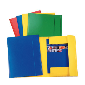 CARTELLINA C/ELASTICO C42 BLU 25X35CM PRESSPAN COD. 390342050 CONFEZIONE DA 5