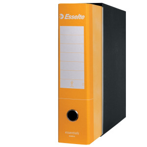 REGISTRATORE ESSENTIALS G75 GIALLO DORSO 8CM F.TO PROTOCOLLO ESSELTE COD. 390775090 CONFEZIONE DA 6