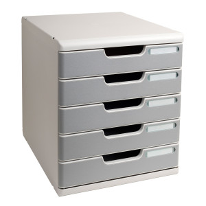 CASSETTIERA MODULO A4 5 CASSETTI GRIGIO/GRANITO EXACOMPTA COD. 301041D
