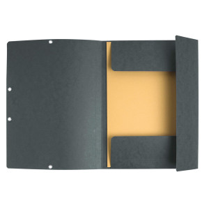 CARTELLA CON ELASTICO 24X32CM GRIGIO CARTONCINO LUSTRE' 425GR COD. 55511E CONFEZIONE DA 25