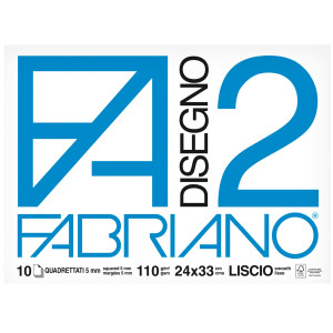 ALBUM P.M. FABRIANO2 (24X33CM 10FG 110GR QUADRETTO 5MM COD. 04204311 CONFEZIONE DA 10