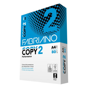 CARTA COPY2 STRONG CARTON A4 80GR 500FG FABRIANO COD. PFCA001COPY2_5_SC_SF CONFEZIONE DA 5