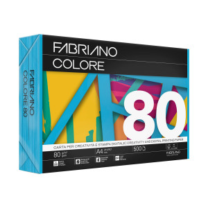 CARTA FABRIANO COLORE A4 80GR 500FG COL.FORTI AZZURRO COD. 74321297