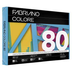 CARTA FABRIANO COLORE A3 80GR 250FG COL.FORTI AZZURRO COD. 74329742