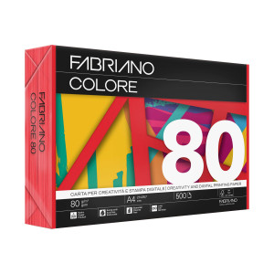 CARTA FABRIANO COLORE A3 80GR 250FG COL.FORTI ROSSO COD. 74529742