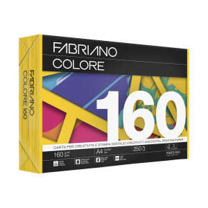 CARTA FABRIANO COLORE A4 160GR 250FG COL.FORTI GIALLO COD. 74616021