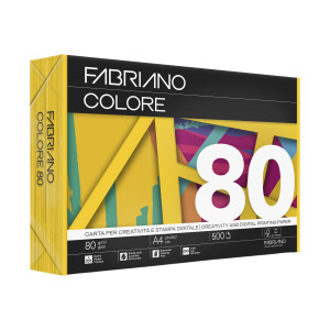 CARTA FABRIANO COLORE A4 80GR 500FG COL.FORTI GIALLO COD. 74621297