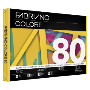 CARTA FABRIANO COLORE A3 80GR 250FG COL.FORTI GIALLO COD. 74629742