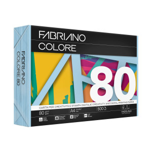 CARTA FABRIANO COLORE A4 80GR 500FG COL.TENUE CELESTE COD. 74721297