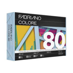 CARTA FABRIANO COLORE A4 80GR 500FG COL.TENUE CELESTE COD. 74721297