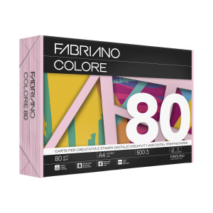CARTA FABRIANO COLORE A4 80GR 500FG COL.TENUE ROSA COD. 75321297