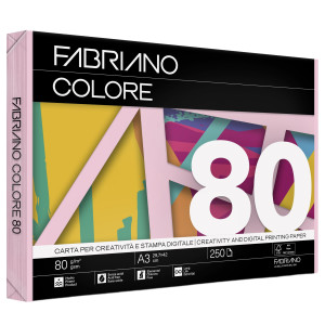 CARTA FABRIANO COLORE A3 80GR 250FG COL.TENUE ROSA COD. 75329742