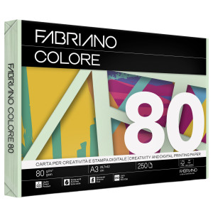 CARTA FABRIANO COLORE A3 80GR 250FG COL.TENUE VERDE CHIARO COD. 75529742