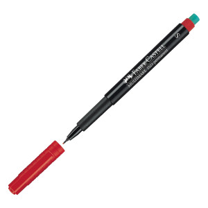 PENNARELLO MULTIMARK ROSSO 0,4 SUPERFINE FABER-CASTELL COD. 152321 CONFEZIONE DA 10