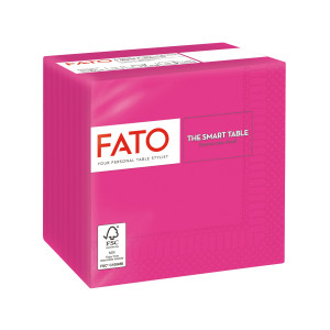 100 TOVAGLIOLI CARTA 24X24CM 2 VELI FUCSIA FATO COD. 82545003