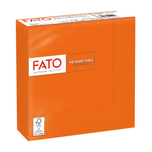 50 TOVAGLIOLI CARTA 33X33CM 2 VELI ARANCIO FATO COD. 82621400