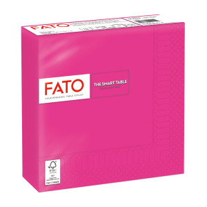 50 TOVAGLIOLI CARTA 33X33CM 2 VELI FUCSIA FATO COD. 82621600 CONFEZIONE DA 24