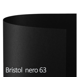 CONF.25 CARTONCINO BRISTOL COLOR 200GR 50X70CM NERO 63 FAVINI COD. A35A012