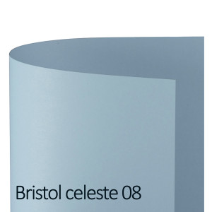 CONF.25 CARTONCINO BRISTOL COLOR 200GR 50X70CM CELESTE 08 FAVINI COD. A35T012