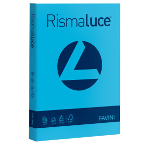 CARTA RISMALUCE 200GR A4 125FG AZZURRO 55 FAVINI COD. A67G104