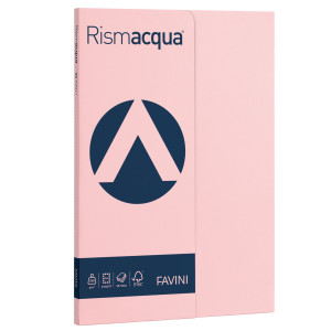 CARTA RISMACQUA SMALL A4 200GR 50FG ROSA 10 FAVINI COD. A69S544
