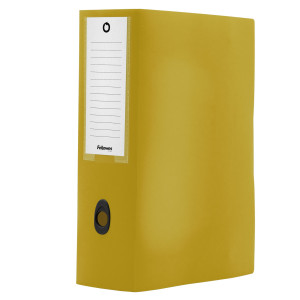 SCATOLA PROGETTO PLUS HOLOS DORSO 10CM IN PP GIALLO SABBIA 25X35X10CM FELLOWES COD. 100102114