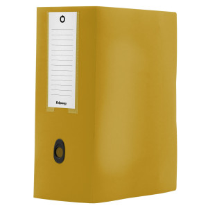 SCATOLA PROGETTO PLUS HOLOS DORSO 15CM IN PP GIALLO SABBIA 25X35X15CM FELLOWES COD. 100102118