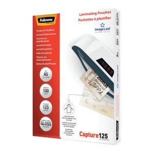 SCATOLA 100 POUCHES CAPTURE125 125MIC A5 FELLOWES COD. 5307302