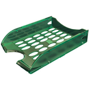 VASCHETTA PORTACORRISPONDENZA FORATE E040 VERDE TRASP.FELLOWES COD. E040TV